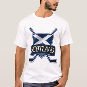 T-shirt Logo du drapeau écossais de hockey sur glace