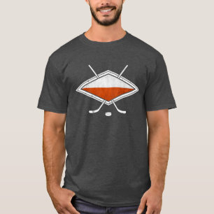 T-shirt Logo du drapeau polonais de hockey sur glace