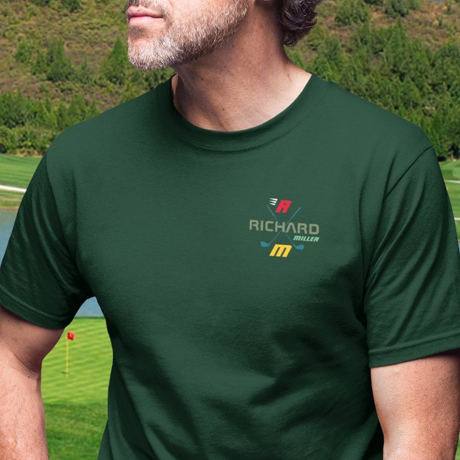 T-shirt Logo du joueur de golf personnalisé élégant sur Gr (Créateur téléchargé)