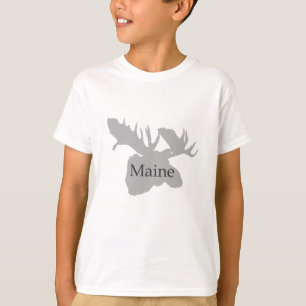 T-shirt Logo du Maine Etats-Unis (orignaux)