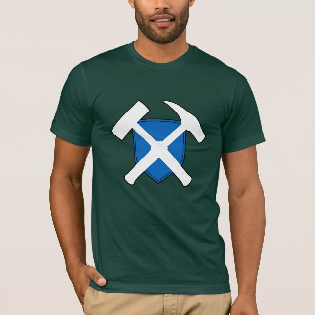 T-shirt Logo du marteau de rock du géologue - Écosse Versi (Devant)