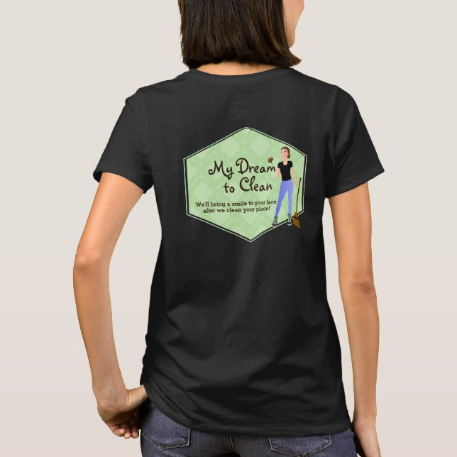 T-shirt Logo du service de nettoyage de la maison slogans  (Dos)