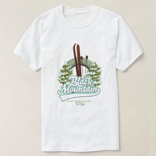 T-shirt Logo du ski du New Hampshire de Black Mountain. (Design devant)
