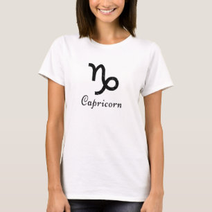 T-shirt Logo du zodiaque Capricorne Noir