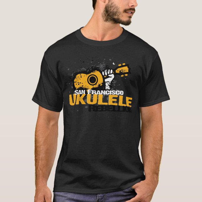 T-shirt logo d'ukulélé de sf (Devant)