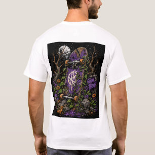 T-shirt Logo d'un coffre en skateboard cassé dans la natur