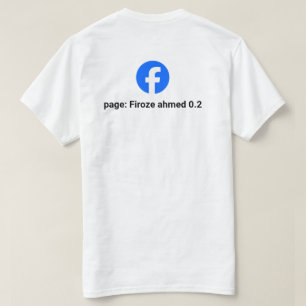 T-shirt Logo et nom personnalisables de page Facebook