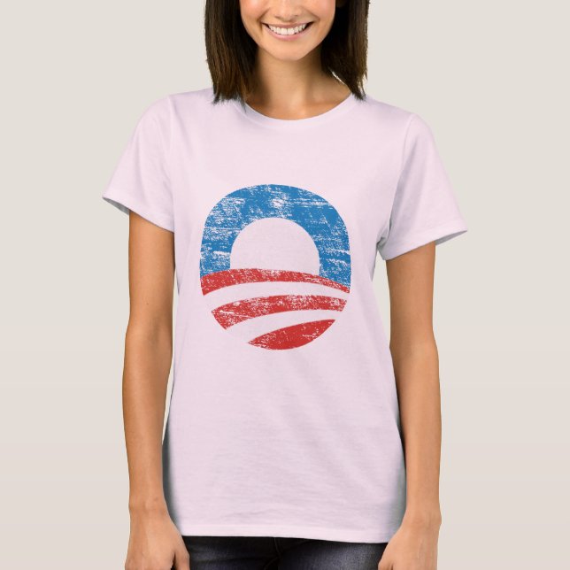 T-shirt Logo fané d'Obama (Devant)