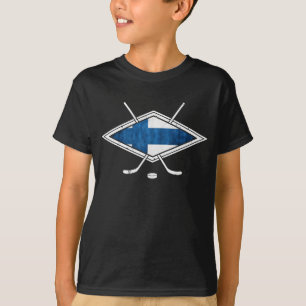 T-shirt Logo finlandais Suomi de drapeau d'hockey