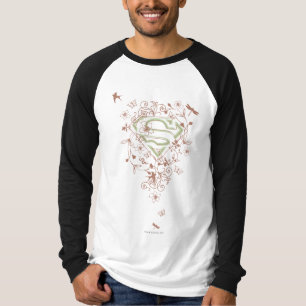 T-shirt Logo floral vert de Supergirl