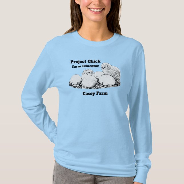 T-shirt Logo foncé longtemps gainé du poussin ver.1 de (Devant)