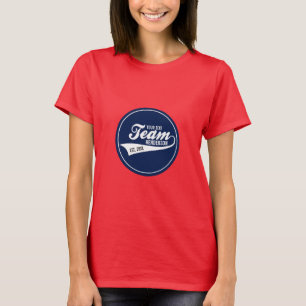 T-shirt Logo frais drôle d'équipe de sports votre nom fait