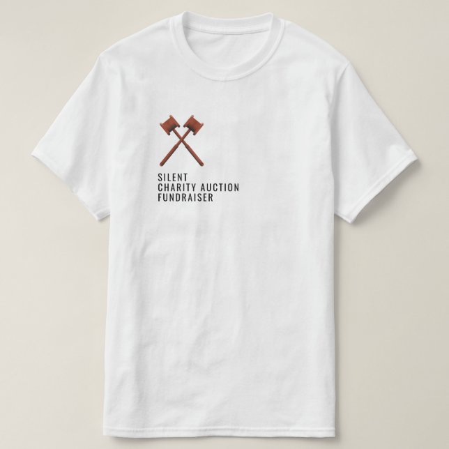 T-shirt Logo Gavels, Silent Charity Auction Event (Design devant)