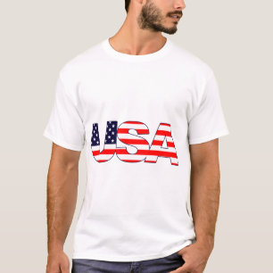 T-shirt Logo initiales USA avec drapeau américain