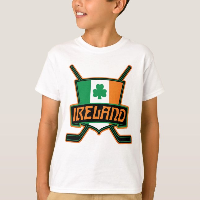 T-shirt Logo irlandais de hockey sur glace (Devant)