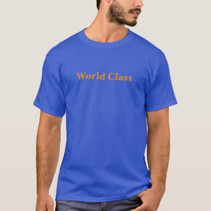 T-shirt Logo Jaune Classe Mondiale Hommes Bleu Royal