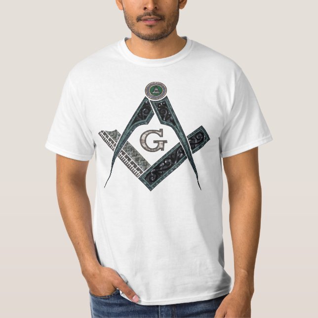 T-shirt Logo maçonnique d'emblème de maçon (Devant)