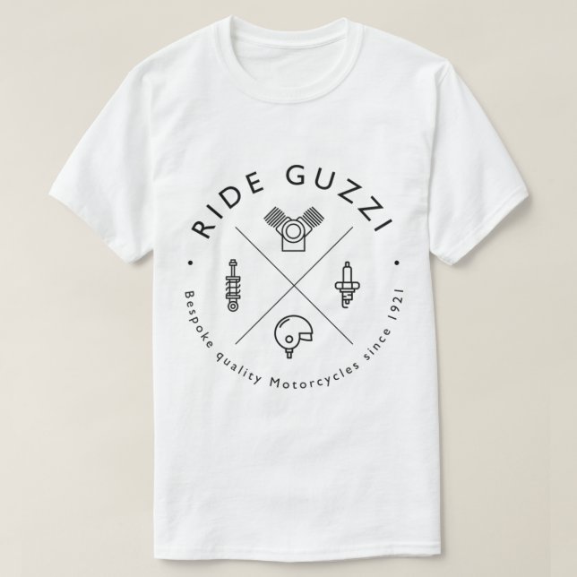 T-shirt Logo mécanique Moto Guzzi (Design devant)