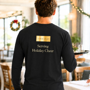 T-shirt Logo noir de Noël, personnel au service de la joie