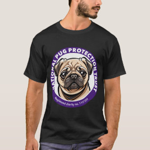 T-shirt logo NPPT avec pug fauve (alternative)