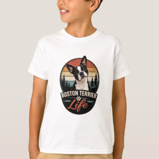 T-shirt Logo officiel de la vie des Boston Terrier