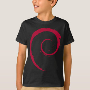T-shirt Logo officiel Debian Spiral Swirl Linux Distro OS