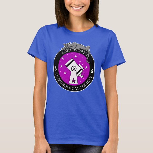T-shirt Logo officiel féminin Chemise bleue (Devant)