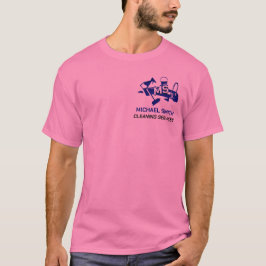 T-shirt Logo Personnalisé Bleu Services De Nettoyage De Te