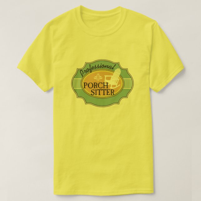 T-shirt Logo professionnel de garde d'enfants de porche (Design devant)