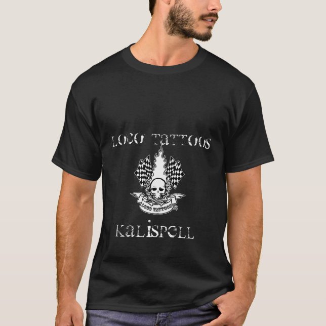 T-shirt Logo régulier de Kalispell T de tatouages de Loco (Devant)