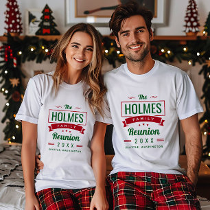 T-shirt Logo Retro Moderne Famille Reunion