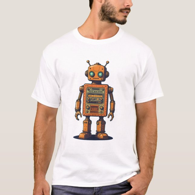 T-shirt Logo Robot Rétro (Devant)