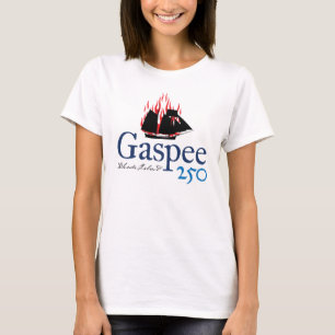 T-shirt Logo rustique DAR Gaspee250 (en blanc)