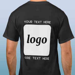T-shirt Logo Simple Avec Texte Commercial
