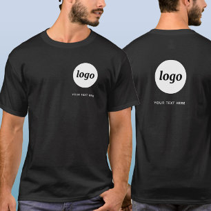 T-shirt Logo simple et texte Business Crest and Back