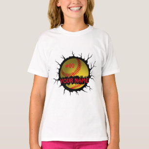 T-shirt Logo Softball, Softball Nom personnalisé, Cadeau S
