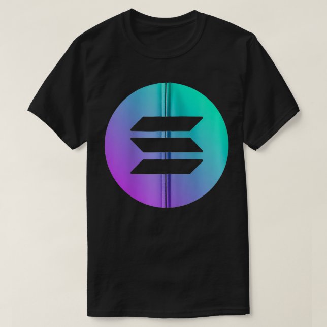 T-shirt Logo Solana SOL Image Cryptomonnaie Emblem Zip (Design devant)