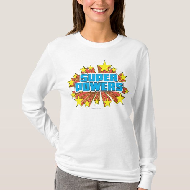 T-shirt Logo Super Powers™ bleu (Devant)