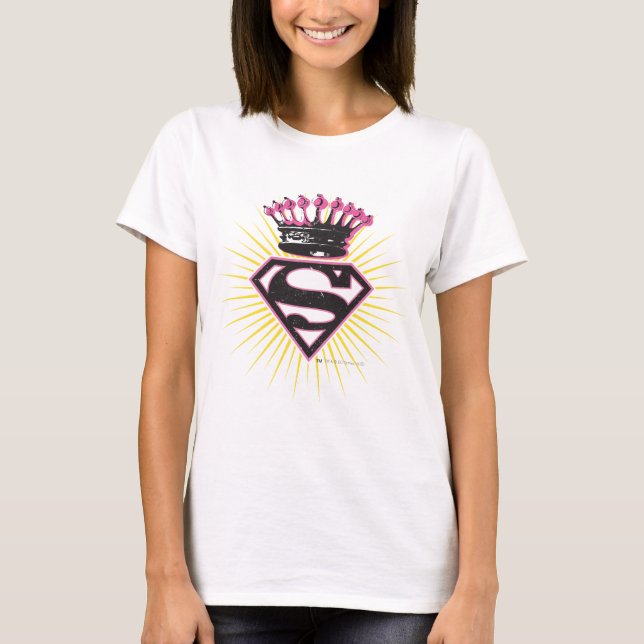 T-shirt Logo Supergirl avec Couronne (Devant)
