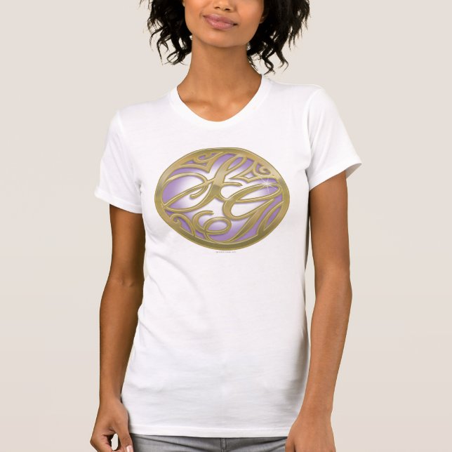 T-shirt Logo Supergirl Gold & Purple Circle (Devant)