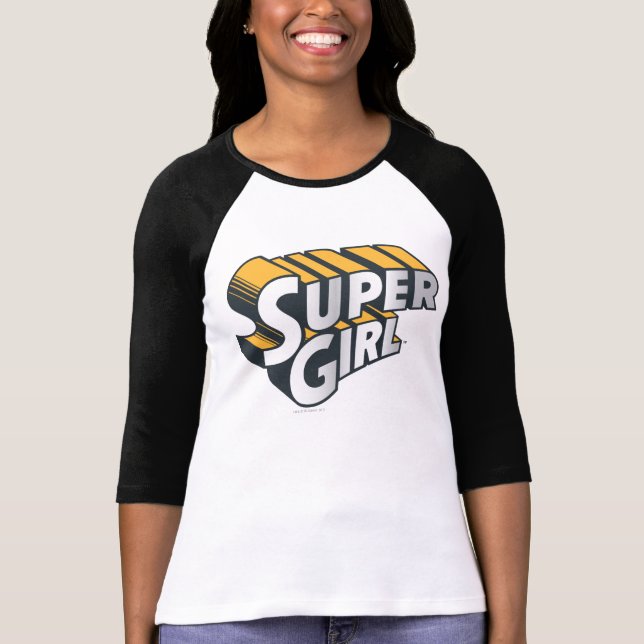 T-shirt Logo Supergirl Silver et Orange (Devant)