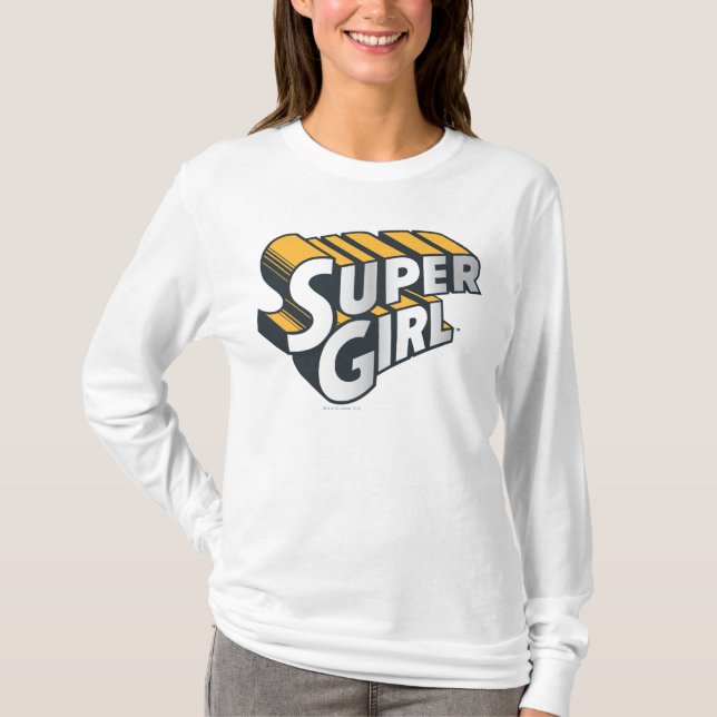 T-shirt Logo Supergirl Silver et Orange (Devant)
