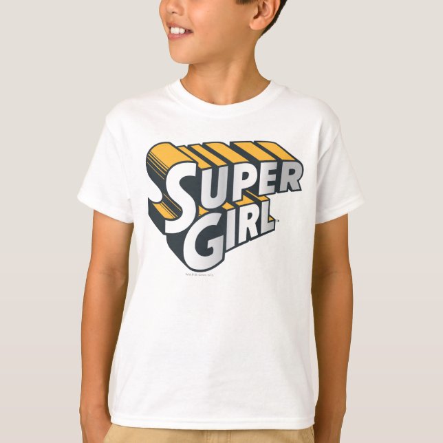 T-shirt Logo Supergirl Silver et Orange (Devant)