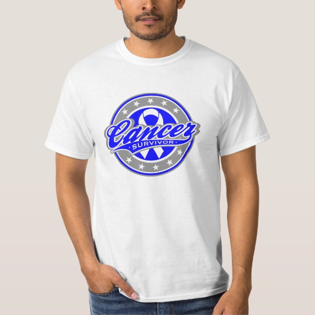 T-shirt Logo Swash Colon Cancer Survivant (Devant)