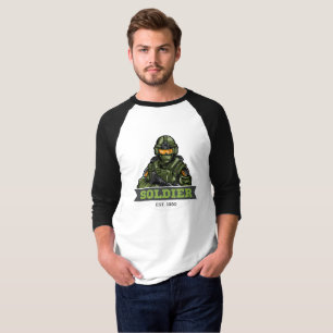 T-shirt Logo Tactique de Soldat – Conception d'Emblème Mil