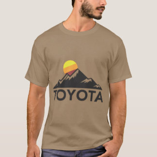 T-shirt Logo Toyota Montagne Petite Taille Poitrine Gauche