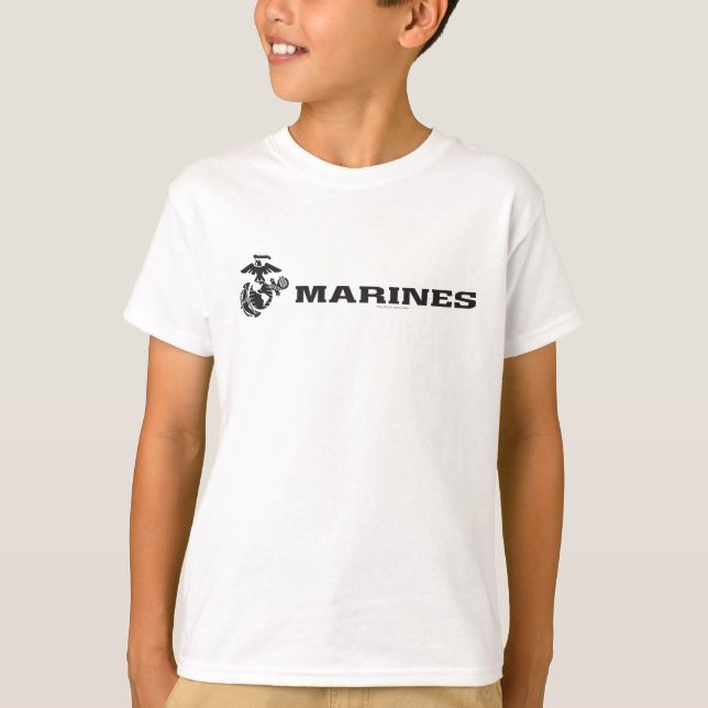 T-shirt Logo USMC - Noir (Devant)