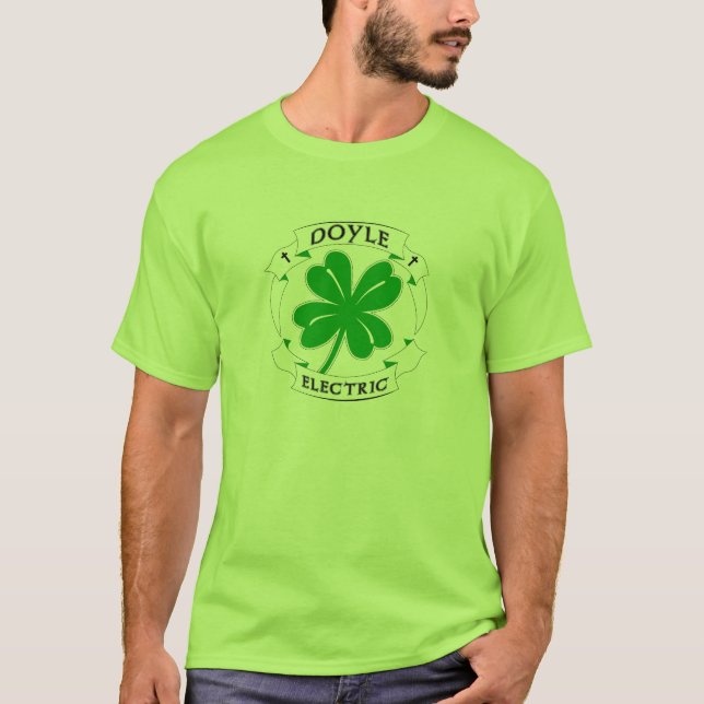 T-shirt Logo vert de Doyle et noir électrique (Devant)