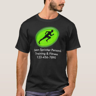 T-shirt Logo vert de forme physique de lueur