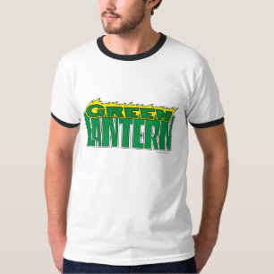 T-shirt Logo vert de lanterne - flammes jaunes